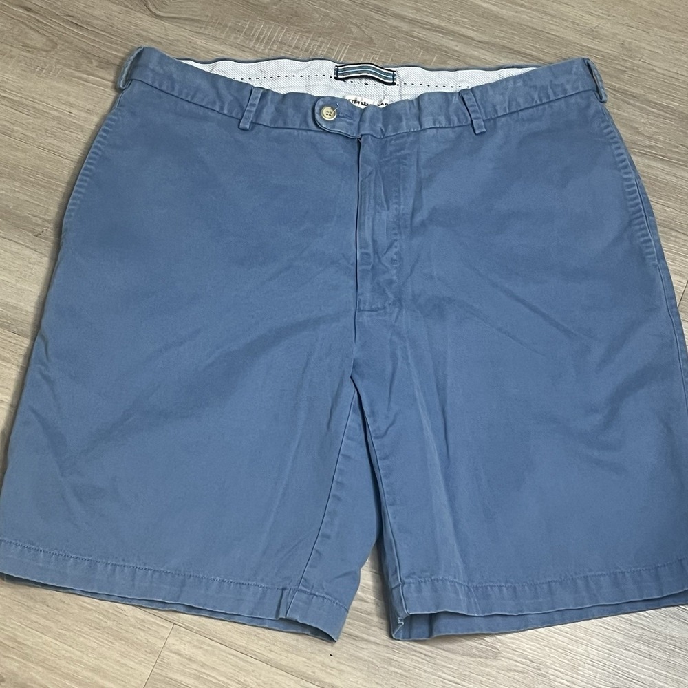 Peter Millar Men's Performance Chino Golf Shorts Sz 36 Lite Blue